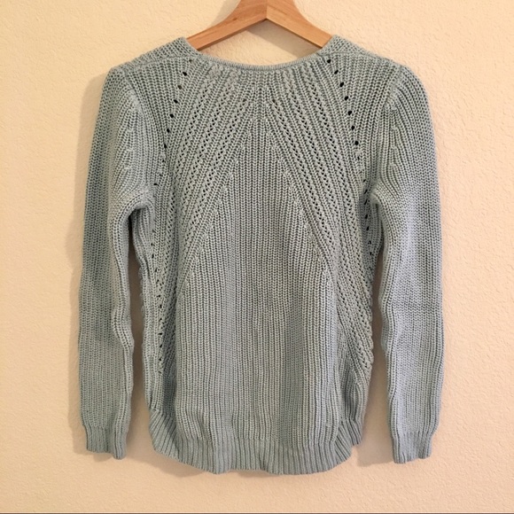 V-neck sweater | Tiffany blue - Picture 5 of 6